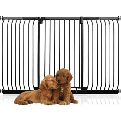 Afbeelding van Bettacare Extra Tall Elite Hondenhek, 179cm 188cm, Mat Zwart, Hoog 100cm in Hoogte, Druk Montage Hek voor Honden en Puppy&#039;s, Huisdier Hond Barrière, Eenvoudige Installatie