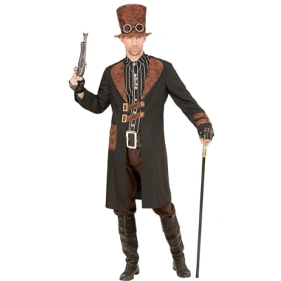 Afbeelding van Widmann Steampunk Kostuum Techo Wacko Man Bruin, Zwart XL Carnavalskleding Verkleedkleding
