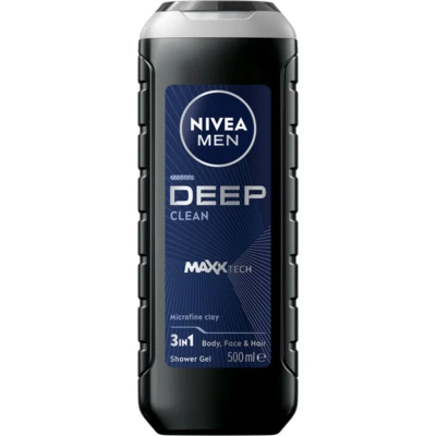 Afbeelding van Nivea Men Deep Clean Shower Gel Voordeelverpakking 6x500ML