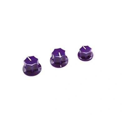 Afbeelding van KIAISH Set van 3 Paars Messing Insert USA Spec 1/4 &quot;Jazz J Bass Knoppen, Grote &amp; Kleine Knop