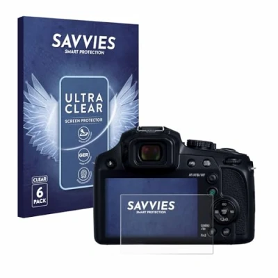 Afbeelding van Savvies Screenprotector voor Panasonic Lumix DC FZ82D Folie Beschermfolie transparant (6 Stuks)