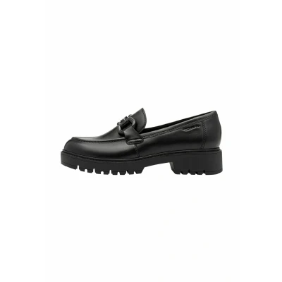 Afbeelding van Tamaris Instappers, Dames, Maat: 41, Black leather Schoenen