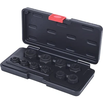 Afbeelding van KS Tools, Kranen, Spiraalprofiel insteekmoerset, 10 stuks, M8 M19