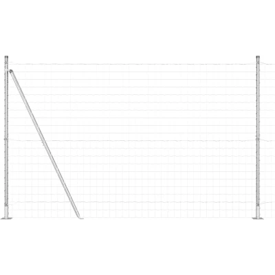 Afbeelding van vidaXL Euro Fence met 7 flenspalen 1.4x10 m gegalvaniseerd staal