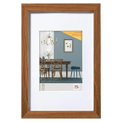 Afbeelding van Walther Design Fiorito Efx040P Houten Fotolijst, Donker Eiken, 30 X 40 Cm, Met Kunstglas En Passe Partout