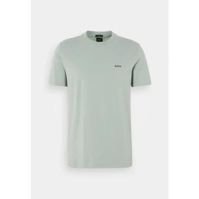 Afbeelding van HUGO BOSS heren Tee T shirt met logo in de kleur Groen, maat: S