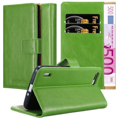 Afbeelding van Cadorabo Hoesje geschikt voor Honor 6 PLUS in GRAS GROEN Beschermhoes met magnetische sluiting, standfunctie en kaartvakje Book Case Cover Etui