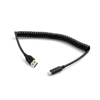 Afbeelding van System S USB kabel type A 3.0 naar C 3.1 spiraalkabel 40 60 cm