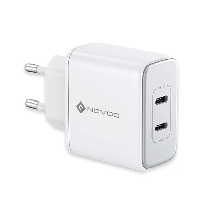 Afbeelding van NOVOO 35 W USB snellader 2 poorten type C, voor iPhone 14 Pro Max 13 12 Galaxy S23 Ultra Plus S22 MacBook Air M1 M2 iPad Steam Deck