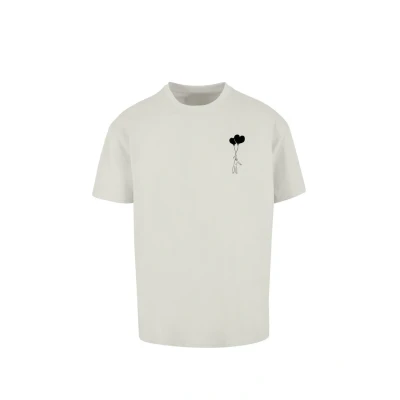 Afbeelding van Merchcode LOVE IN THE AIR Heavy Oversize Tshirt print, Heren, Maat: XXL, Lightasphalt