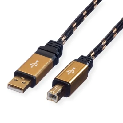 Afbeelding van ROLINE GOLD USB 2.0 kabel, type A B, 4,5 m