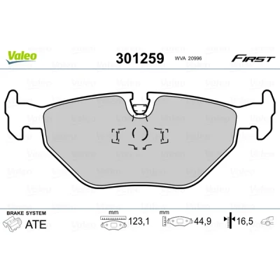 Afbeelding van Valeo Remblokset 301259