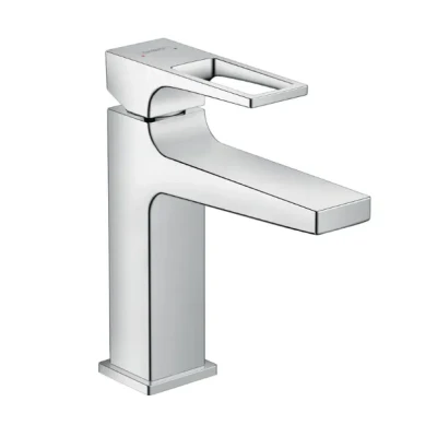 Afbeelding van Hansgrohe metropol eengreeps wastafelmengkraan 110 met push open wastegarnituur chroom 74507000