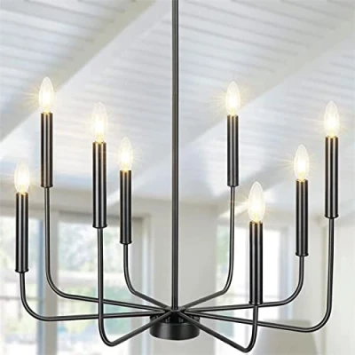 Afbeelding van WayLuoung Kroonluchter, Eetkamer Verlichtingsarmaturen Hanging, Kroonluchter Lichtarmatuur met Donkerbruin gespikkelde afwerking, 26? Dia, Dimbaar