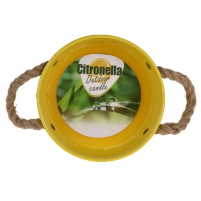 Afbeelding van Citronella kaars in emmer Blauw