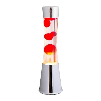 Afbeelding van Lavalamp Zilver Met Rode Lava van Fisura