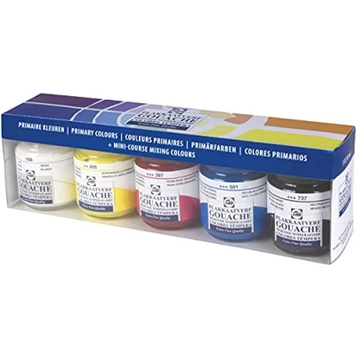 Afbeelding van Talens plakkaatverfset Primaire Kleuren 5X50 ml