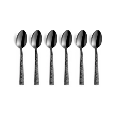 Afbeelding van Theelepel Amefa Felicity Hammered Black (6 delig)