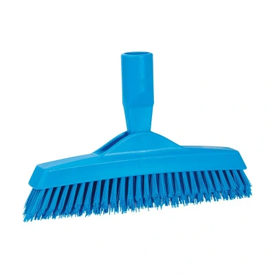 Afbeelding van Vikan Bezems En Vegers Extra Harde Voegenborstel Met Flexibele Nek In V vorm Polyester Vezels 225x35x90mm Vezellengte Ca. 40mm Blauw