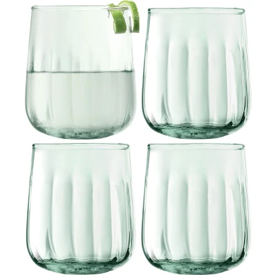 Afbeelding van L.S.A. Mia Tumbler Glas 410 ml Set van 4 Stuks Transparent / Recycled Glass