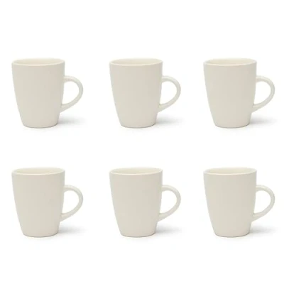 Afbeelding van Excelsa Fashion White Set van 6 witte kopjes, keramiek, inhoud 400 ml.