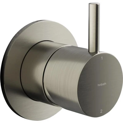 Afbeelding van HotBath Cobber Afbouwdeel 2 weg Omstel CB011EXT Geborsteld nikkel