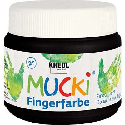 Afbeelding van Creativ Company Mucki Vingerverf Zwart, 150ml