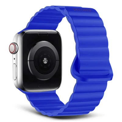 Afbeelding van Decoded Silicone Traction Loop Strap Lite Apple Watch 42/44/45/49mm Galactic Blue