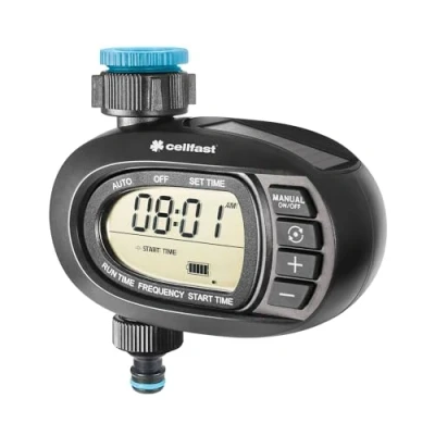 Afbeelding van Cellfast Watertimer solar irrigatiecomputer Ergo unit is een leesbaar display