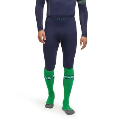 Afbeelding van FALKE Heren baselayer broek Maximum Warm Trend 3/4 M TI functioneel materiaal sneldrogend 1 stuk, blauw (Space Blue 6116), S