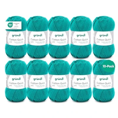Afbeelding van Gründl Cotton Quick Uni Smaragd 5 bollen kleur: 90