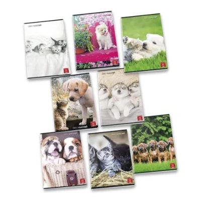Afbeelding van PIGNA MAXI 02307694M schriften A4 schattige puppy&#039;s, geruit, 4 mm, verpakking van 10 stuks