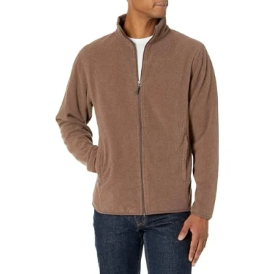 Afbeelding van Amazon Essentials Men&#039;s Fleecejack met volledige ritssluiting (verkrijgbaar in grote en lange maten), Heidebruin, XL