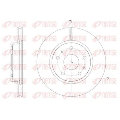 Afbeelding van REMSA Remschijf SUZUKI: SX4 I Hatchback Vooras 279,8mm 22mm 5 Geventileerd 61423.10 BDM756520,DCA6142310,5531180J01,5531180J02 Remschijven