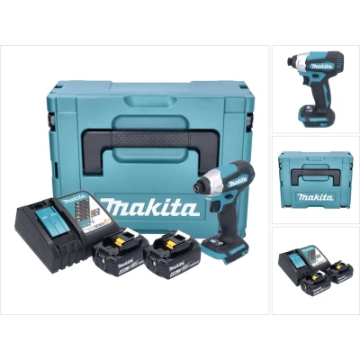 Afbeelding van Makita DTD 157 RMJ accu slagmoersleutel 18 V 140 Nm 1/4&quot; borstelloos + 2x oplaadbare 4.0 Ah lader Makpac