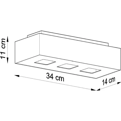 Afbeelding van 3 lichts plafondlamp Mono Loft46