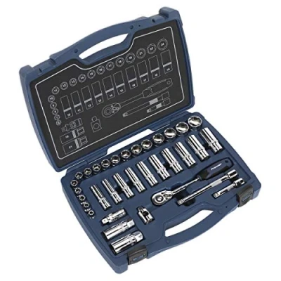Afbeelding van Sealey Ak8991 Jeu de douilles 34pièce disque 3/20,3 cm SQ 6PT Walldrive® métrique