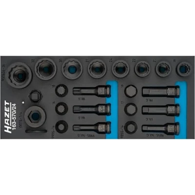 Afbeelding van Hazet 163 570/24 Dopsleutelinzetset 1/2 (12.5 mm)