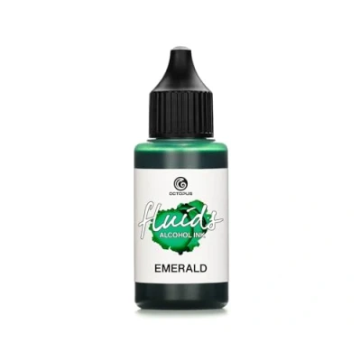 Afbeelding van 30 ml Fluids Alcohol inkt EMERALD, alcoholische voor Fluid Art, Resin Art en epoxy hars, GROEN