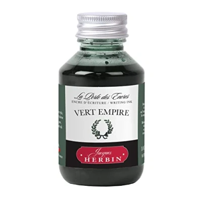 Afbeelding van Clairefontaine Jacques Herbin 17039T fles met schrijfinkt van 100 ml Vulpennen, rollerbalpennen Empire Green