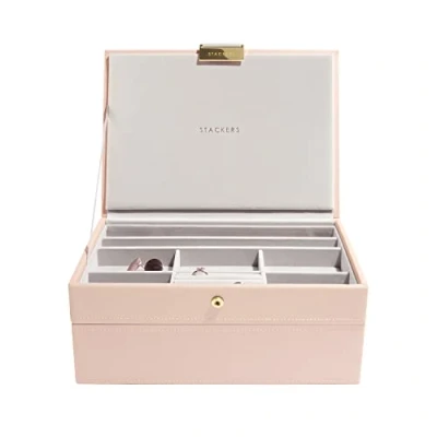 Afbeelding van Stackers Blush &amp; Champagne Gold Classic Sieradendoos, set van 2