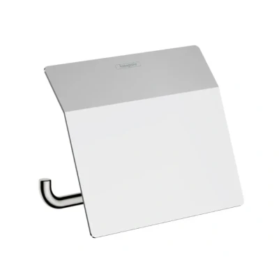 Afbeelding van Hansgrohe addstoris closetrolhouder met klep chroom 41753000