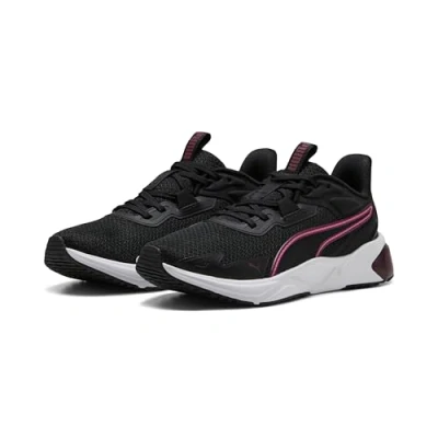 Afbeelding van Puma Disperse XT Trainingsschoen, Dames, Maat: 41, Black/ruby shimmer/pink pixel Textiel/ synthetisch