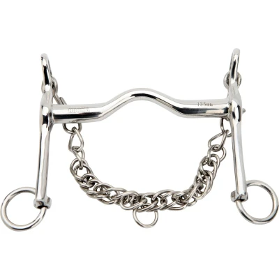 Afbeelding van Horka Dressuurstang Met Tongboog 18 Mm Rvs Maat 11,5