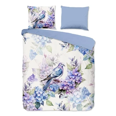 Afbeelding van Pure Dekbedovertrek &quot;Duif &amp; hortenzia&#039;s&quot; Multi (240x200/220 cm) Microfiber