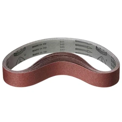 Afbeelding van Klingspor Korund schuurband, 50 x 1020 mm, korrelgrootte P80, 5 stuks, voor hout en metaal, scheurvaste semi flexibele onderlaag, professionele schuurbanden bandschuurmachines
