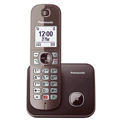 Afbeelding van Panasonic KX TG6851GA draadloze telefoon (tot 1.000 telefoonnummers vergrendelen, overzichtelijke lettergrootte, luide telefoon, volledig handsfree spreken) mokka bruin