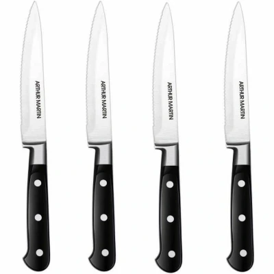 Afbeelding van Messenset ARTHUR MARTIN AMC1650 4 steakmessen stuks Zwart