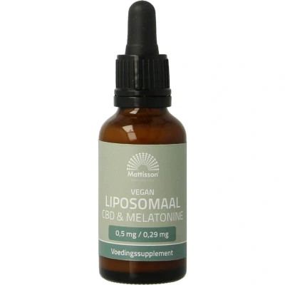 Afbeelding van Mattisson Vegan Liposomaal Cbd 0,5mg &amp; Melatonine 0,29mg, 30 ml