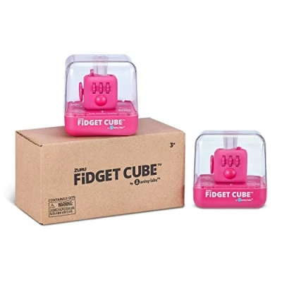 Afbeelding van Fidget Cube Original Roze, speelgoed voor stressverlichting, sensorisch speelgoed, roze (set van 2 stuks)